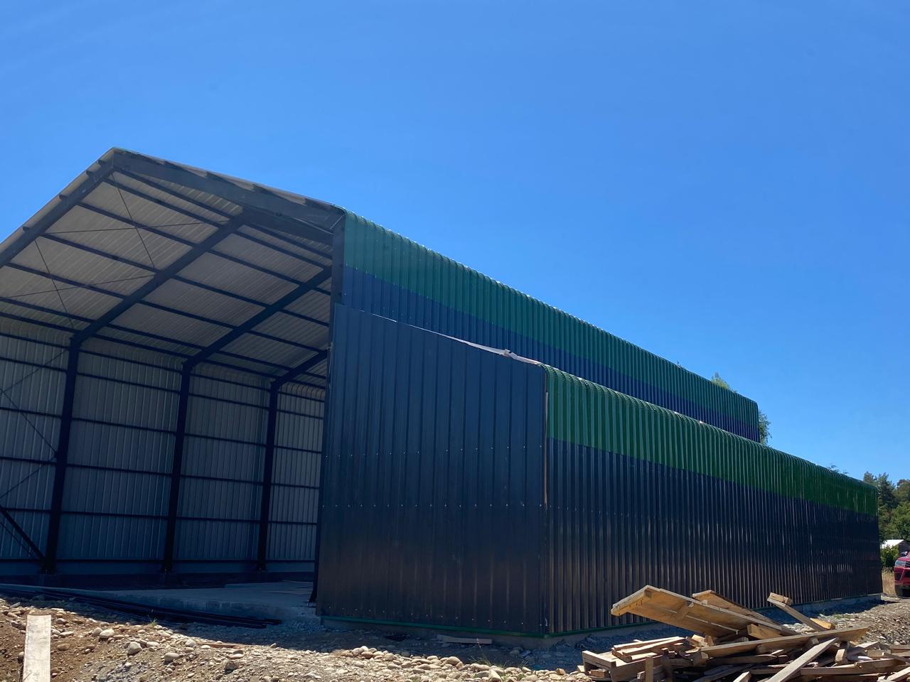 Estructura de galpón industrial en Lanco